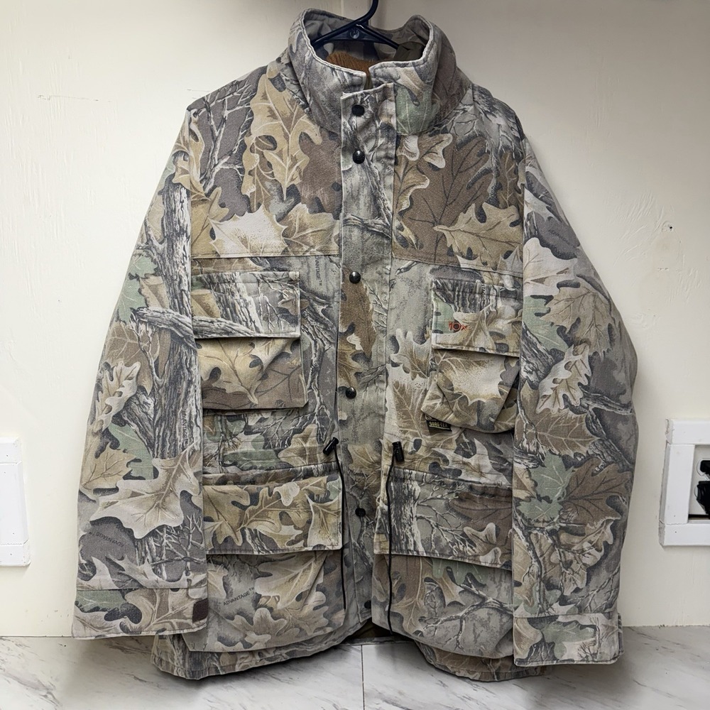 10X Jacket Mens XL Realtree Advantage Camo Gore-Tex Made In USA Removable Liner